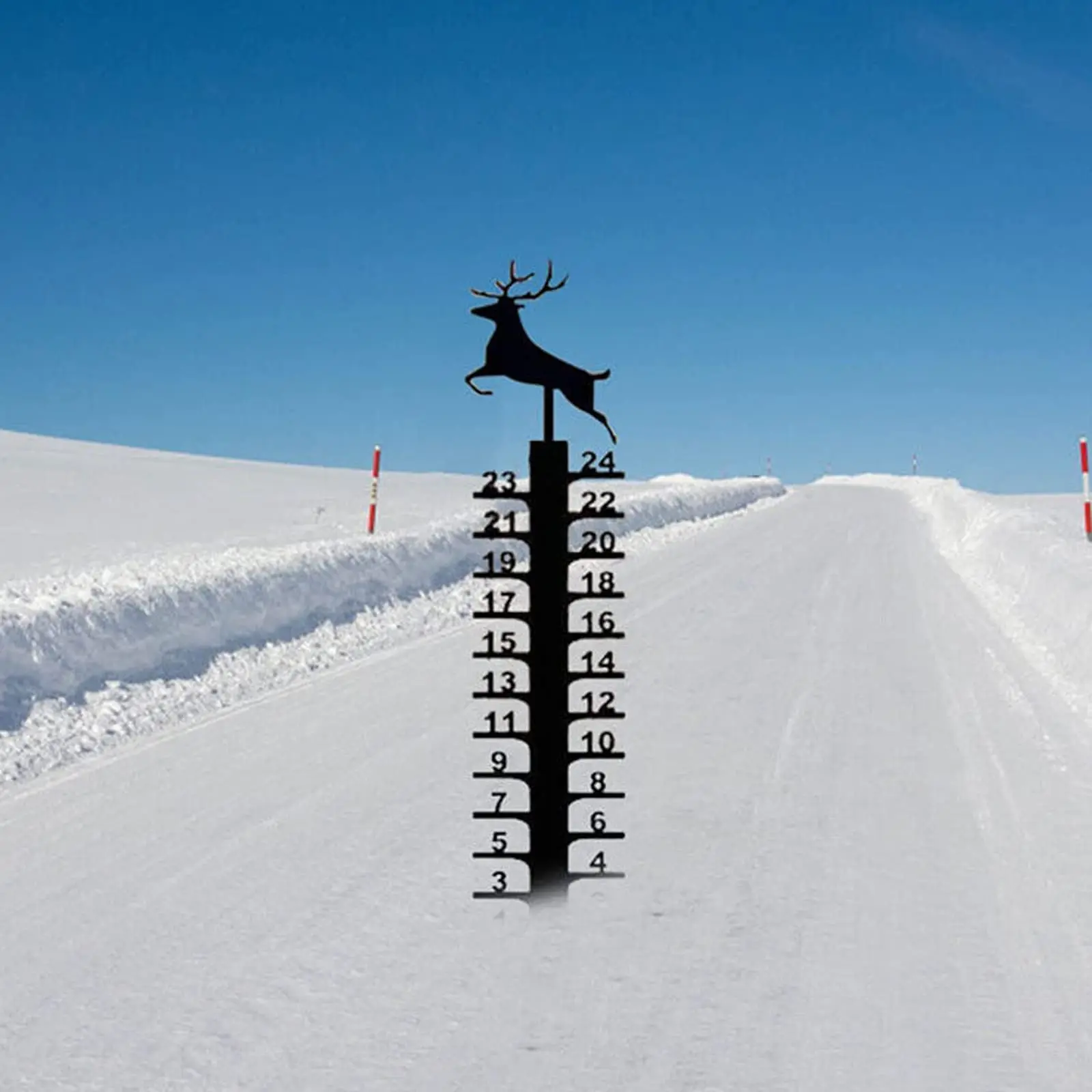 

Art Snow Gauge Handmade Metal Snow Measuring Stick Garden Stakes Winter Snow Snowflake Outdoor Yard Decor Christmas Gift
