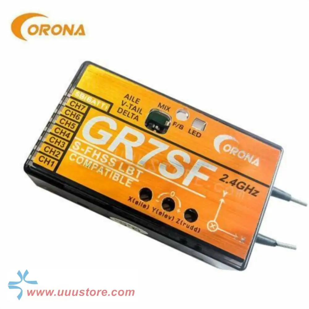 2021 NEW Original GR7SF CORONA 7ch SBUS Receiver With Gyro Compatible Futaba S-FHSS T6J T8J T10J for FPV Racing Drone 4