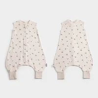 Sacs de couchage pour enfants âgés de 1 à 6 ans, 100% coton, respirant, Design de croquis frais d'été, costume une pièce pour bébé, literie pour bébé 4