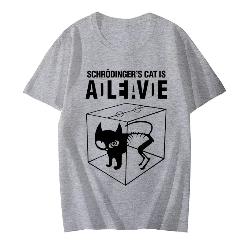 Physics Black Cat Print Women Clothing Trend Summer T Clothing Clothes Fashion Casual T-shirts Ladies Female Graphic Tee Shirts 4