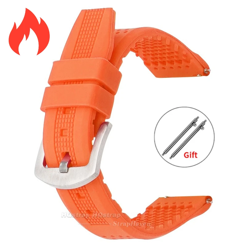 Breathable Silicone Quick Release Watch Strap - Soft Rubber Wristband Accessories