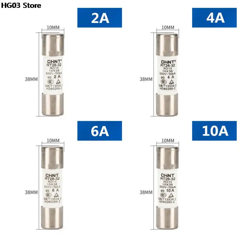 Рисунок 4 - 500 в 10*38 мм 2A 4A 6A 10A 12A