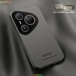 Elegant Ultra - thin Business Leather Case with Built - in Magnetic Closure for Huawei P40 Pro (GRAY)