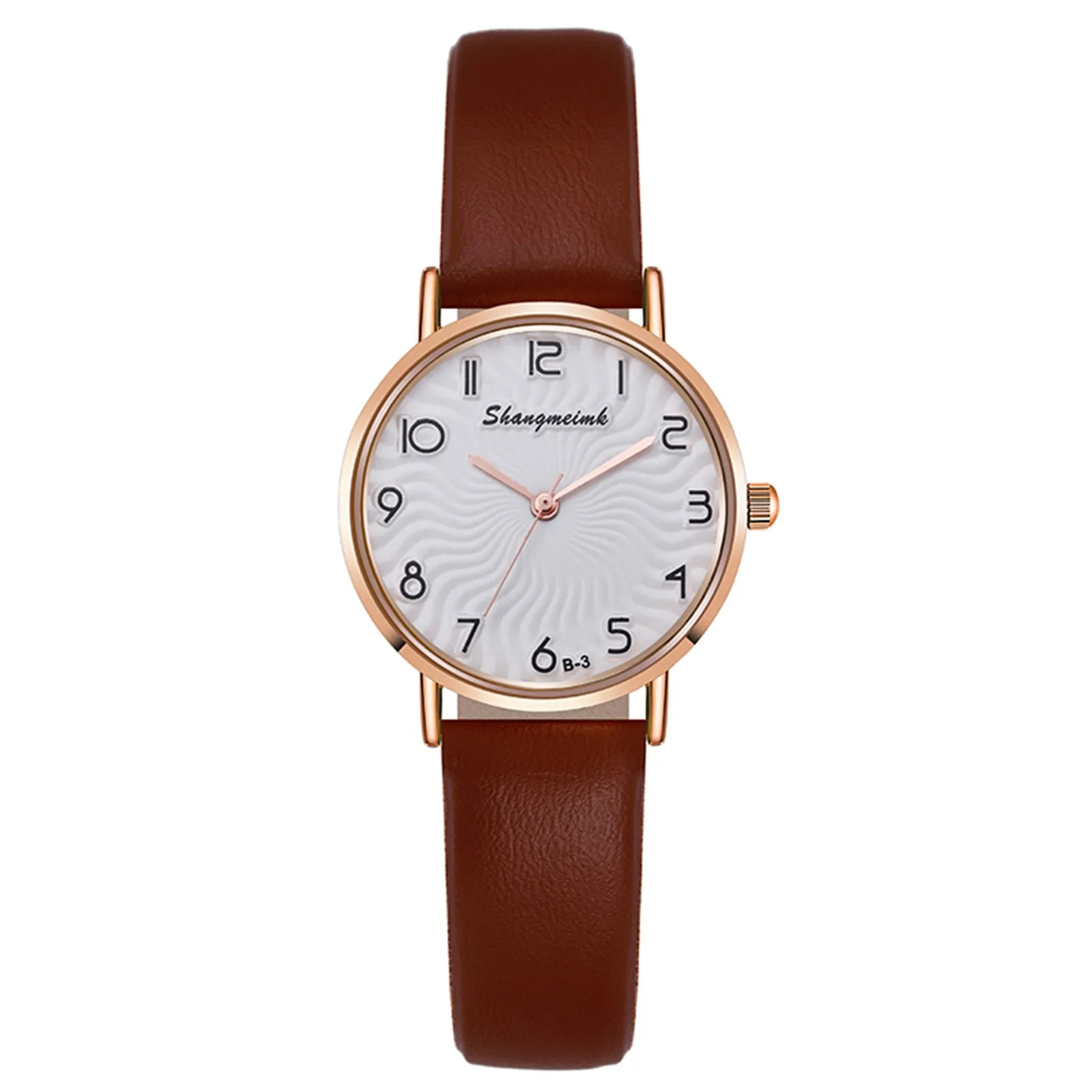 

Fashion Women Leather Casual Watch Simple Analog Quartz Wristwatch Round Dial Casual Watches Life Waterproof Watch Reloj Mujer