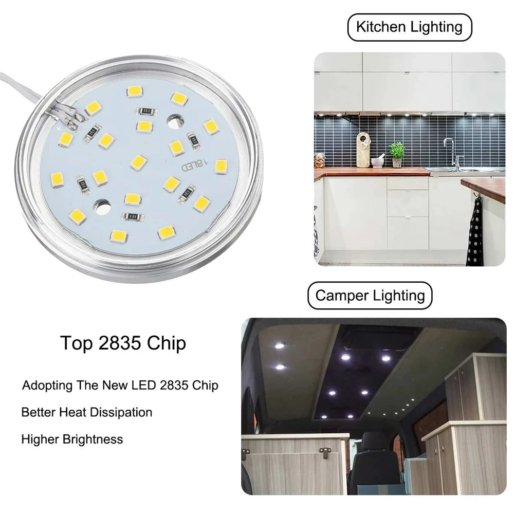 4PCS Camper Accessories RV Ceiling Lights Caravan Interior Reading Lamp Roof Light for Motorhome RV Caravan Boat rv lamp
