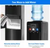 1 Water Dispenser with Built-in Ice Maker, Top Loading Water Cooler Dispenser for 3-5 Gallon Bottle with a Scoop, 3 Temps, Child 5