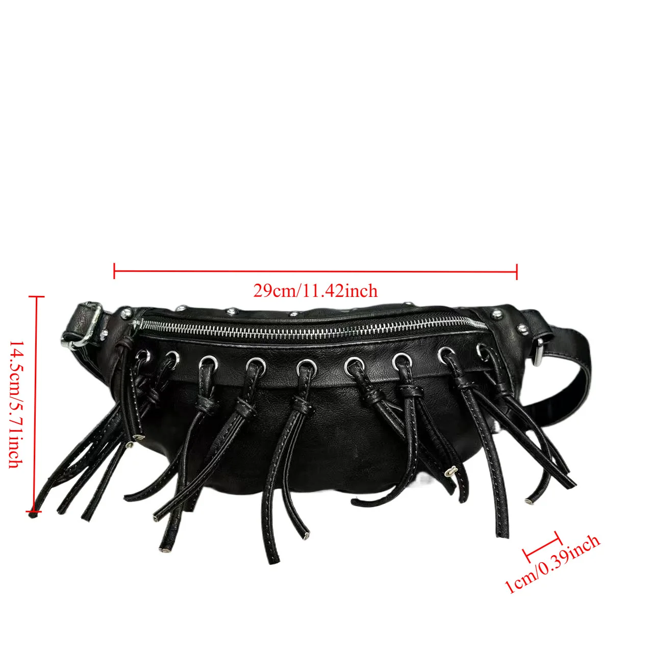 Punk Style Rivets Design chest pack PU Leather Shoulder Bags for Women 2025 Y2K Fashion Luxury Crossbody Bag Female Handbags