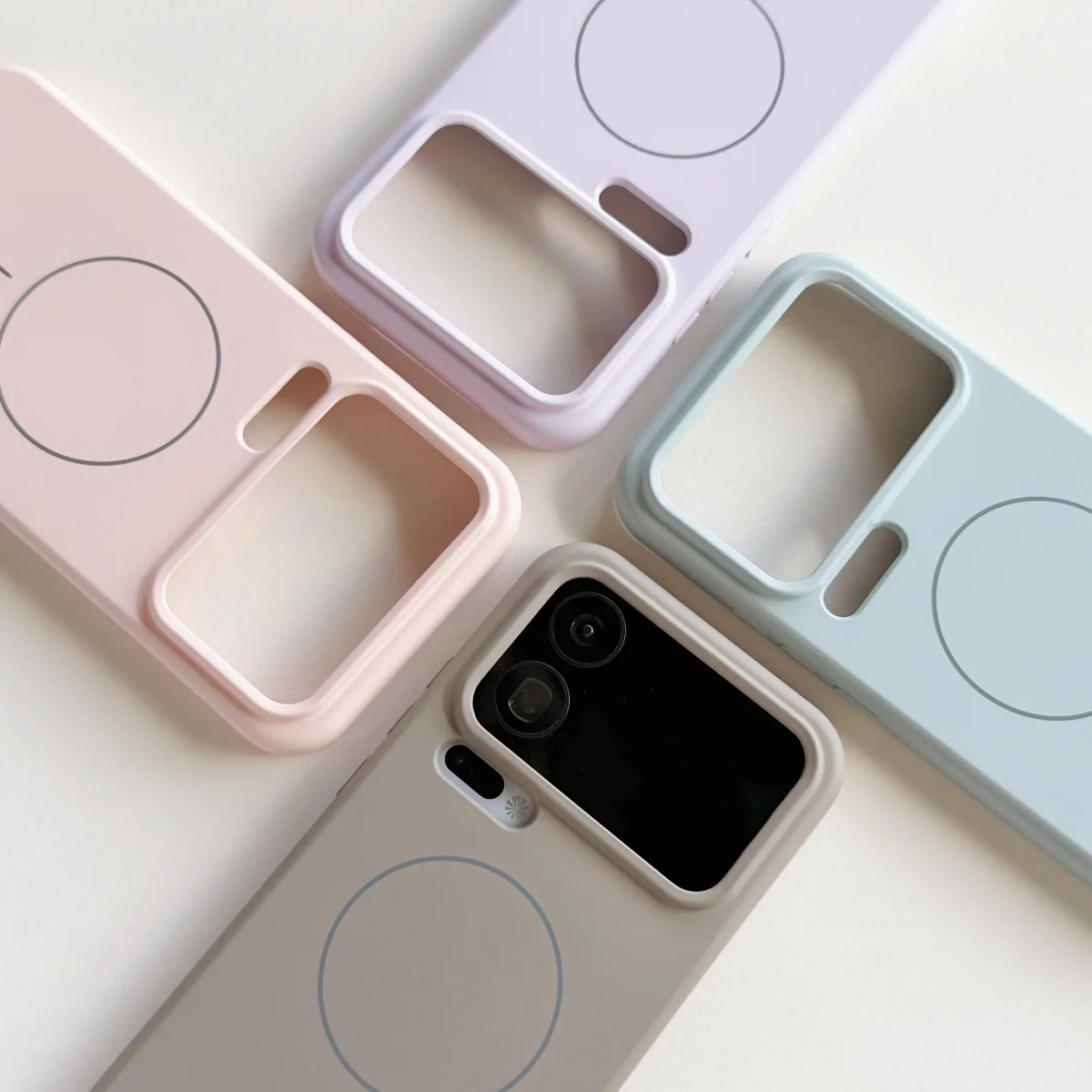 Premium Liquid Silicone Magnetic Case - Solid Color Protective Cover