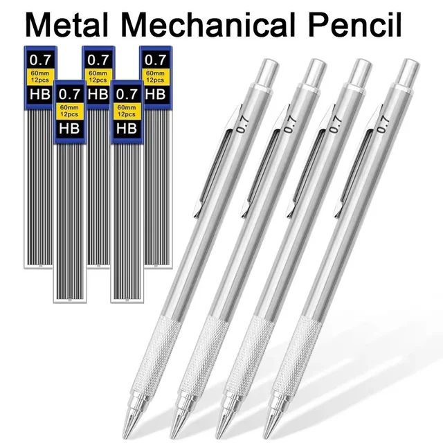 Mechanical Pencil Set 0.3 0.5 0.7 0.9 1.3 2.0mm Full Metal Art Drawing Painting Automatic Pencil For School Supply Home & Office 1