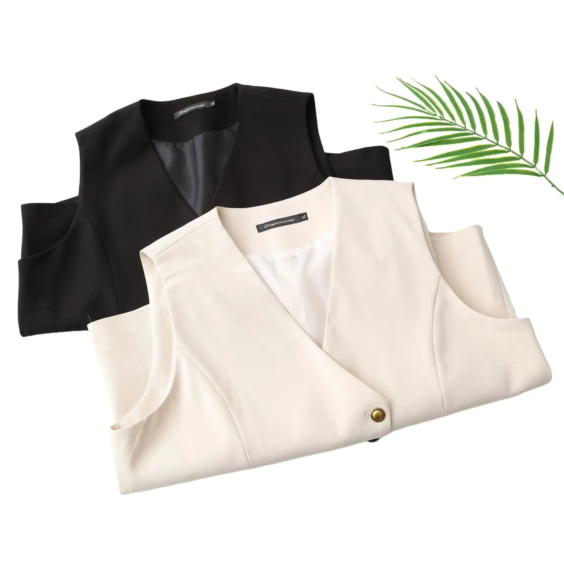 XXXXL Fashion Plus Size Women's Suit Vest New Autumn Style V-neck Waistcoat Casual Sleeveless Jacket 2517