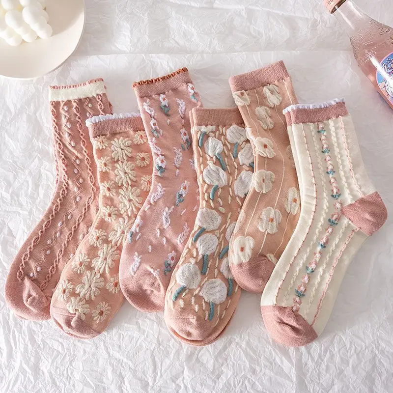 2025 New Pregnant Women's 3D Socks Maternity Winter Trendy Korean Long Socks Maternity Cute Cold Proof Breathable Socks LH078 5