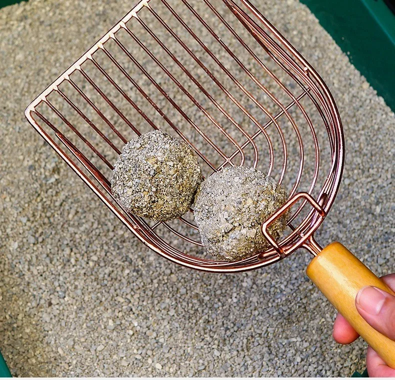 Self-Cleaning Cat Litter Shovel Stainless Steel Metal Scooper