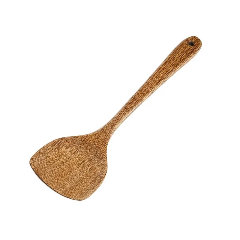 Kitchen Utensils Non-stick Wooden Spatula with Long-handled for Pan Cooking Bakery Utensils Dinner Food Wok Shovels Turner Japanese Kitchen Tools