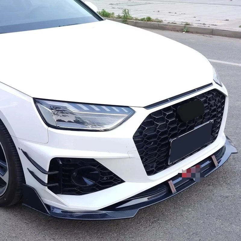 인기 판매 카본 파이버 차체 키트 아우디 A4 A4L 2020-2021-2022용 프론트 범퍼 립 스플리터