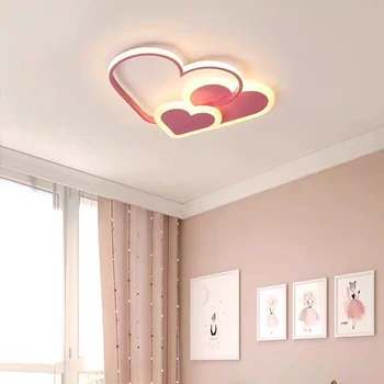 Light For Home Led Light For Bedroom Women Princess Heart Shape Ceiling Lights Lamp For Wedding Girls Room Bedroom 1