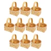 10 Pcs Hand Woven Basket Wedding Handheld Candy Flower Unique Gift Party Wood Baskets Multi-purpose 2