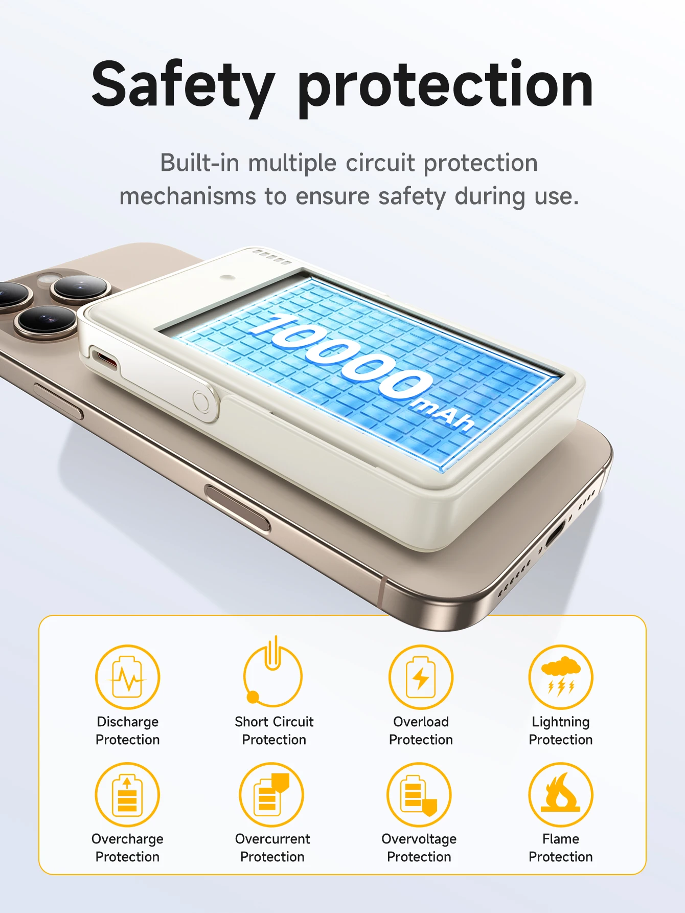 HOCO Q36A 10000mAh Magnetic Wireless Power Bank with Stand PD20W
