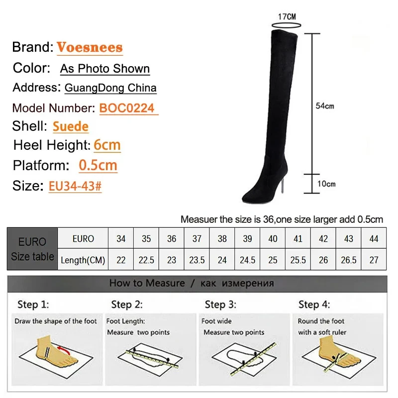 Over-the-knee Long Tube Boots Women's New Winter Plush High Heels 6cm 8cm 10cm Black Suede Pointed Toe Thin Heels Party Shoes