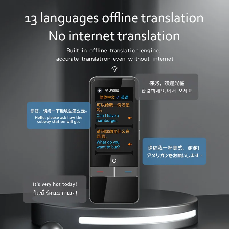 Voice translator Intelligent F6 Real-time language translator Intelligent voice recording text translation equipment Offline translate machine