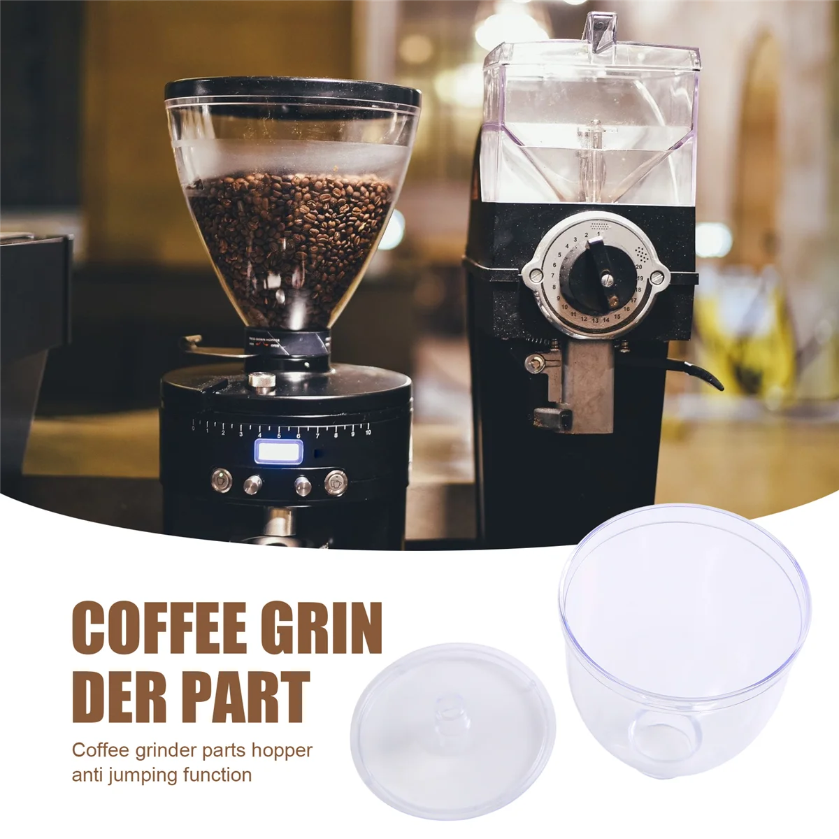 Coffee Grinder Part Hopper for Xeoleo N600 Machine,Prevent Jump Function,Coffee Bean Box,Grinder Coffee Bean Bin,B HOT