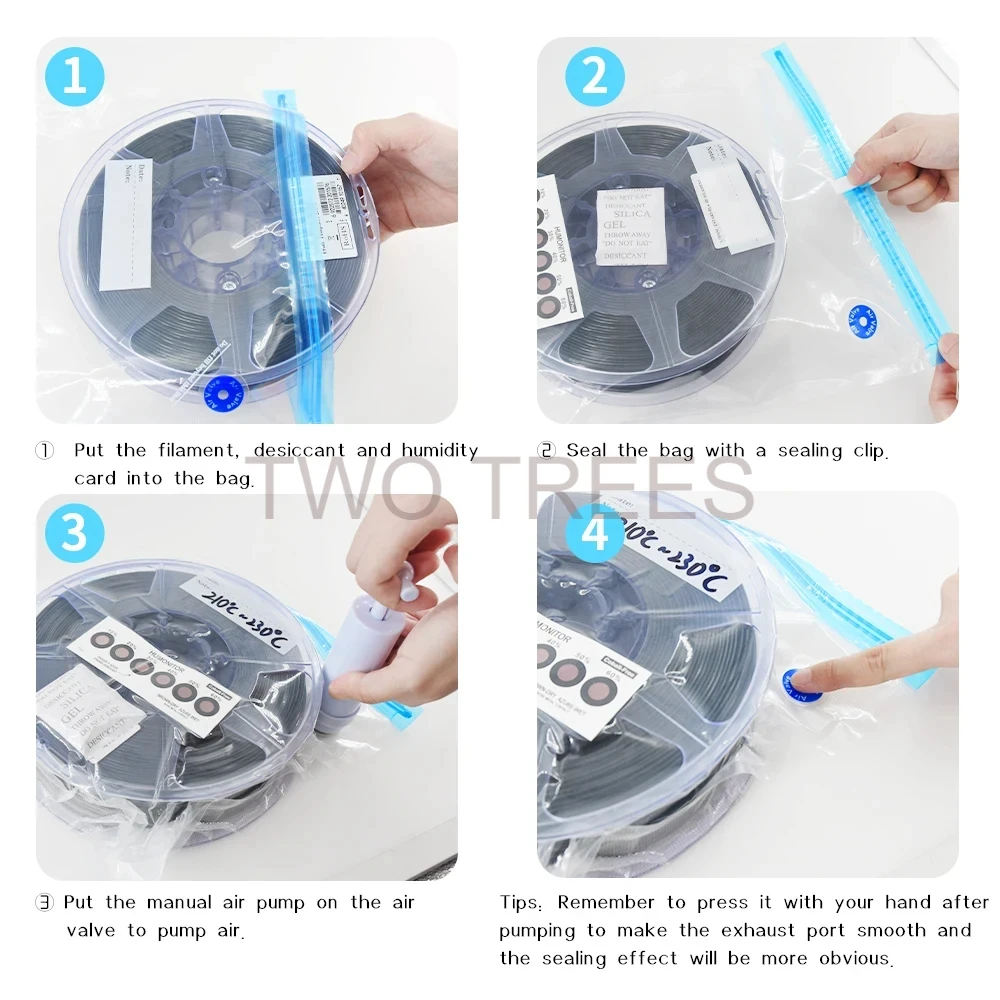 3D 인쇄 진공 가방 필라멘트 건조기, PLA ABS TPU PETG 필라멘트 보관 가방, 습기 방지 안전 가방, 3D 인쇄 액세서리