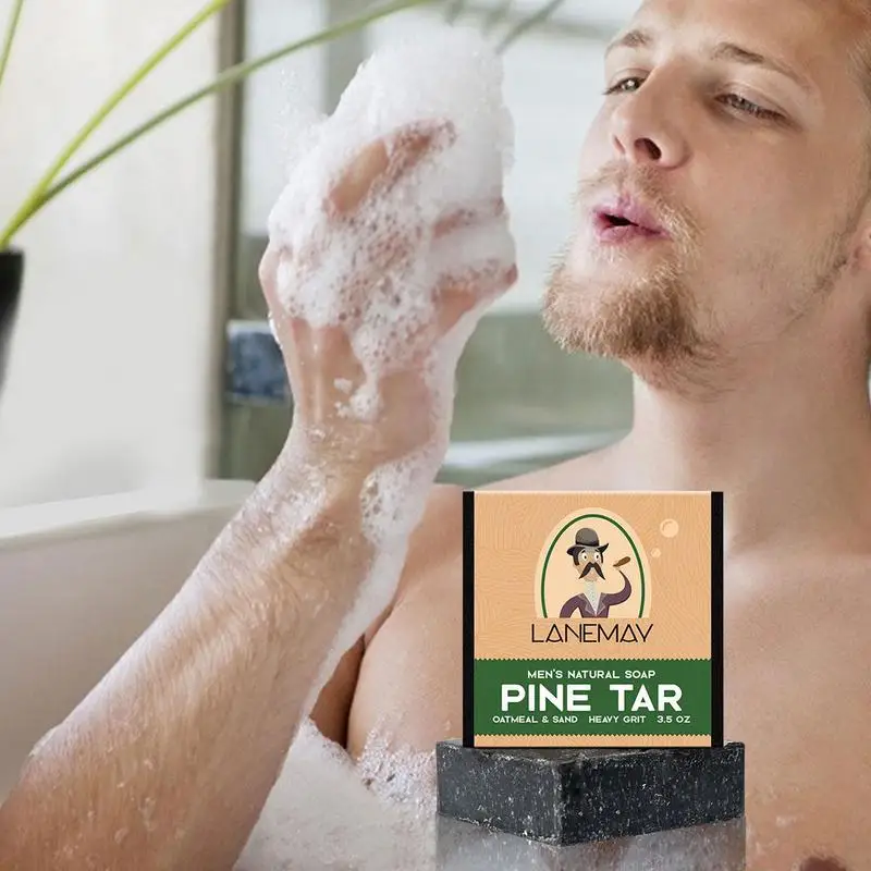 Men's Natural Soap Mite Removing Moisturizing for Deep Cleansing