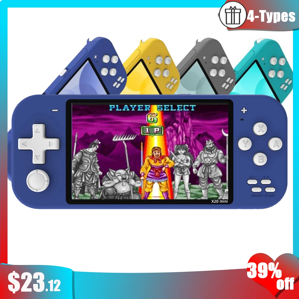 X20 Retro Mini Pocket Video Game Consoles Protable Gaming Console 8g
