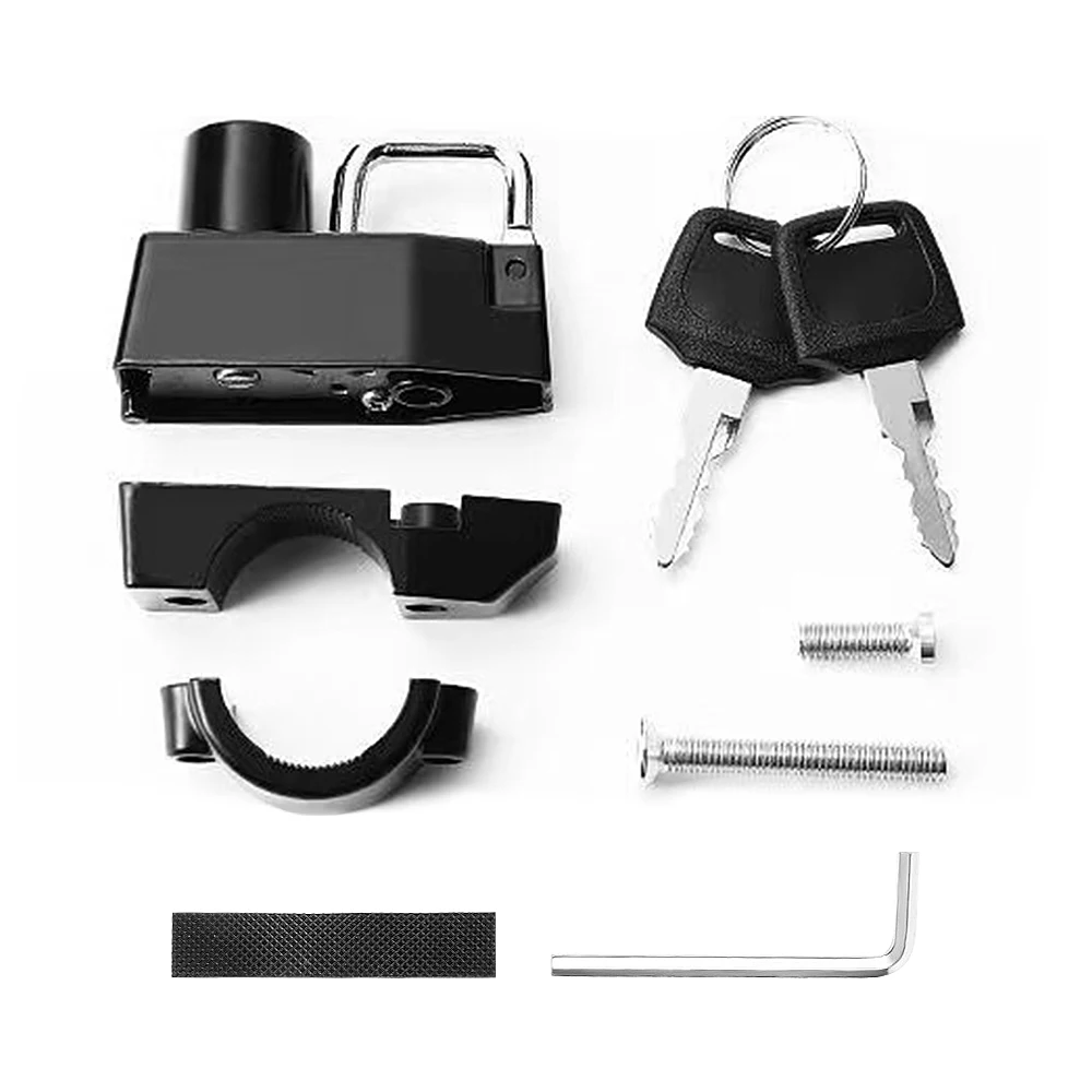 Motorcycle Helmet Lock Anti-Theft Bicycle Helmet Security Locks with 2 Keys and Installation Tool Motorcycle Accessories