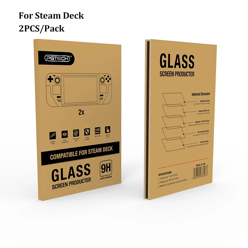 

10PCS/Lot Tempered Glass Screen Protector for Steam Deck Game Console 9H Film Anti-Scratch Screen Protection Game Accessories