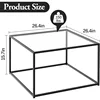 Glass Coffee Table for Living Room,Square Coffee Tables for Small Spaces,Simple Tea Cocktail Modern Center Tables 2