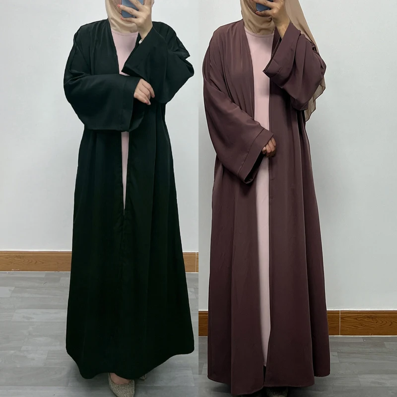 

F390Open Abaya for Women Embroidery Kimono Abayas Muslim Dubai Turkey Luxury Kaftan Hijab Dress Saudi Islamic Clothing
