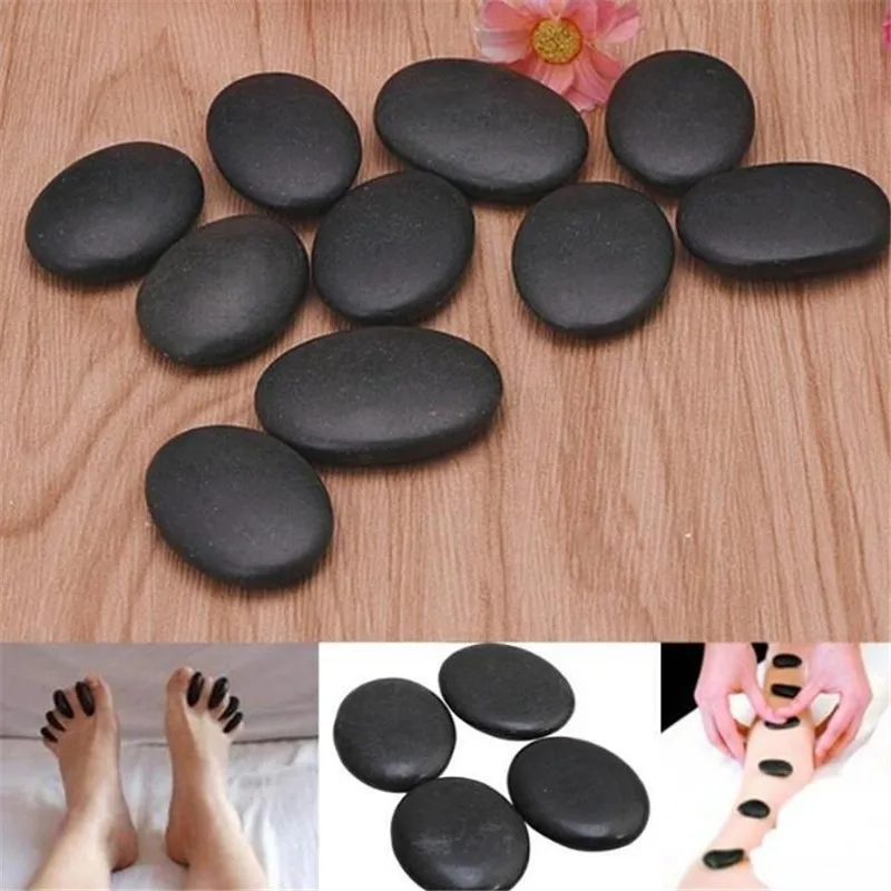 10 Pz Lava Energy Massage Stone Set Hot Spa Rocks Basalto Power Massage Stone Therapy Sollievo Dal Dolore Strumento Sanitario