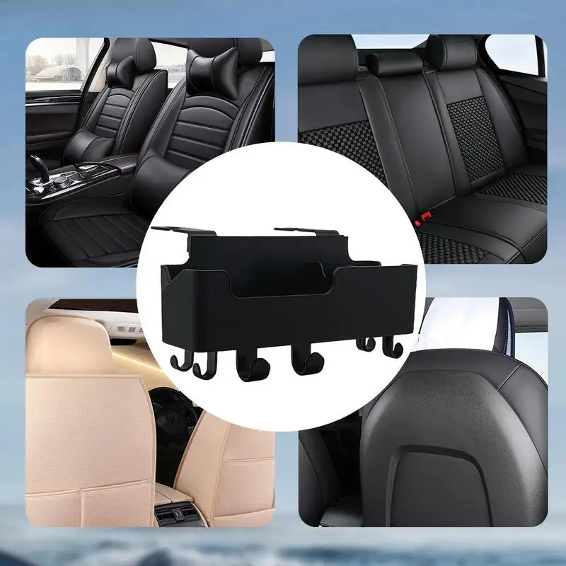 Car Seat Back Multifunctional Storage Box Car Seat Storage Box Multifunctional Travel Accessories With Cup Holder Headrest