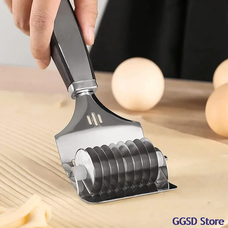 1pc Manual Noodle Cutter Stainless Steel Spaghett Noodles Maker Knife Pressing Machine Dough Shallot Section Cutter Kitchen Tool