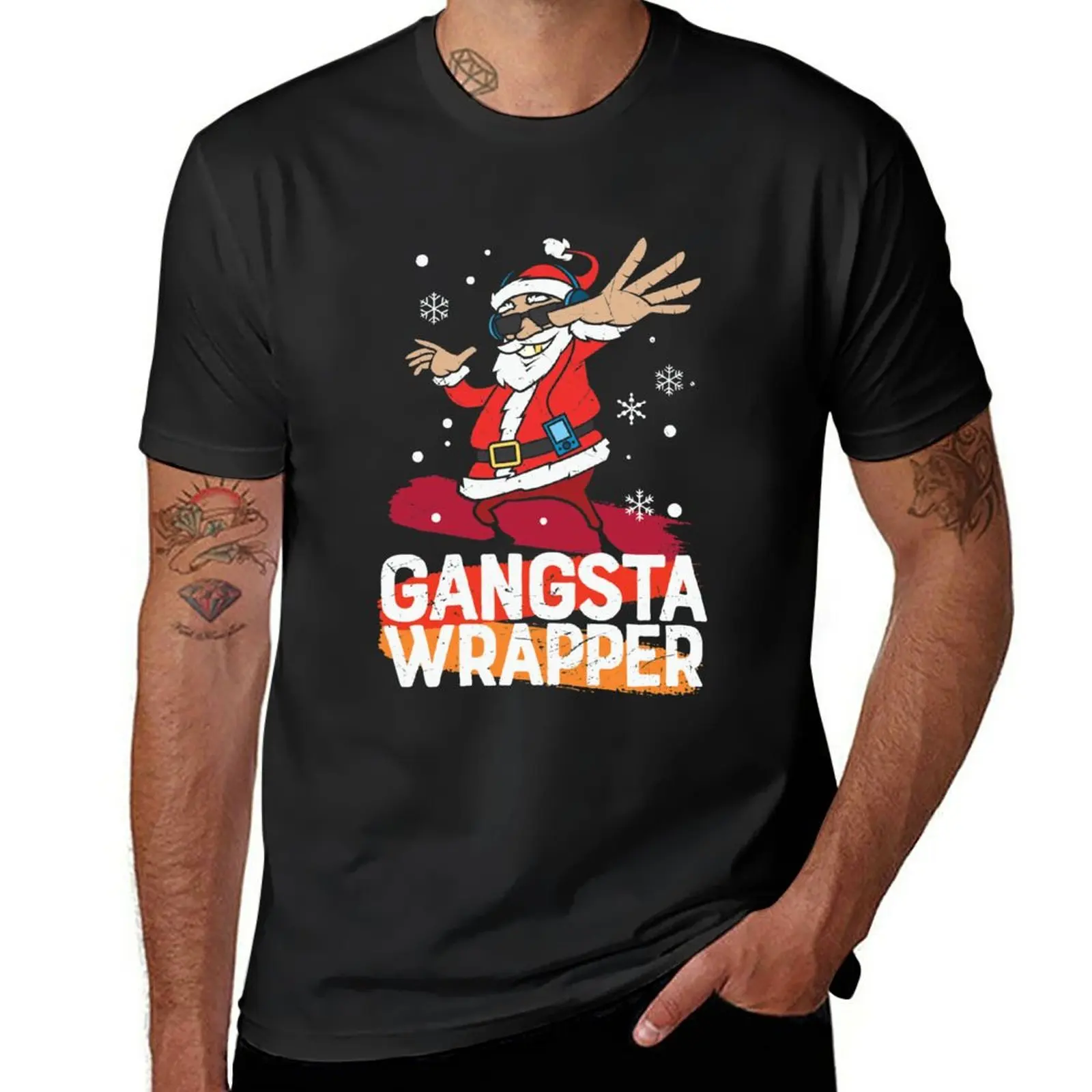 

Gangsta Wrapper Rapper DJ Funny Christmas T-Shirt new edition t shirt black t shirts funny t shirts for men