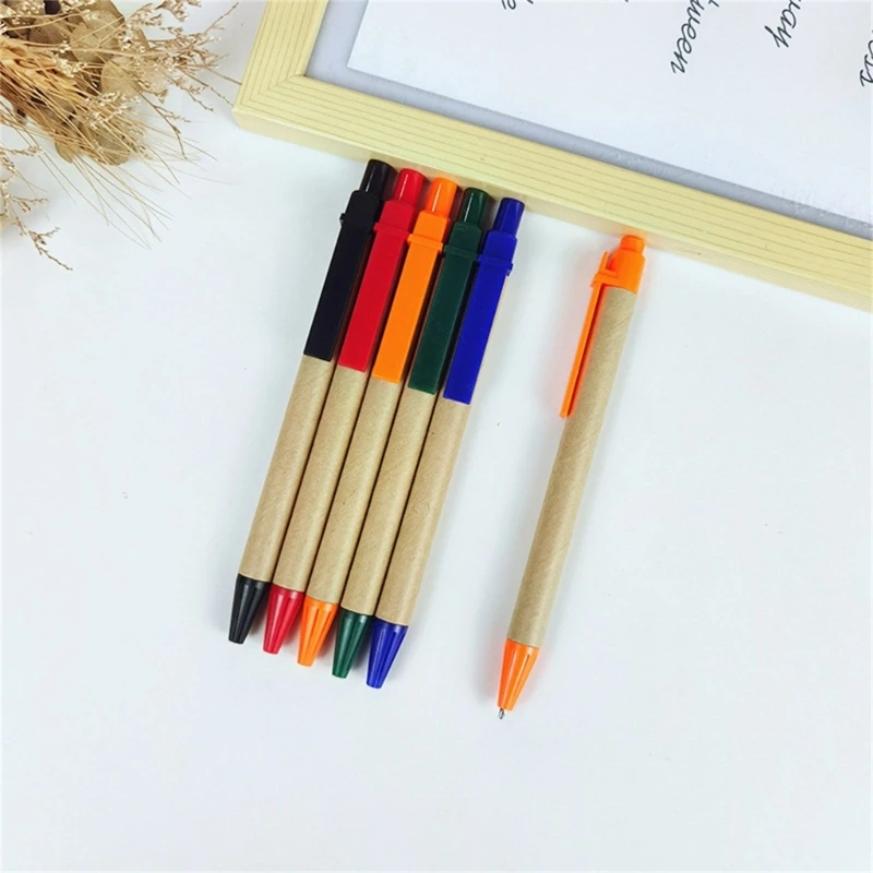 Retractable Ballpoint Pens - Blue Refillable Writing Pens 10 Pack