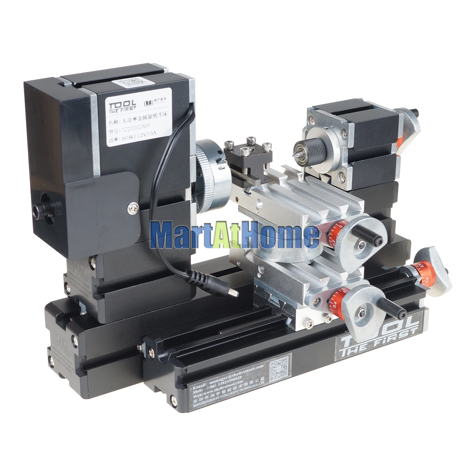 The First Tool 60W High Power Mini Metal Rotating Lathe Machine