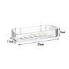 Wall Mounted Shower Shampoo Racks Bathroom Shelf Organizer Non-Drilling Removable Transparent Pet Material Bathroom Storage Rack 2