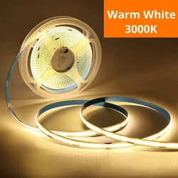 Enhanced USB COB LED Strip Light with Motion Sensor - 5V Dimmable, 320LED/m Flexible Lighting for Cabinets, Kitchens, and Wardrobes (Warm White)