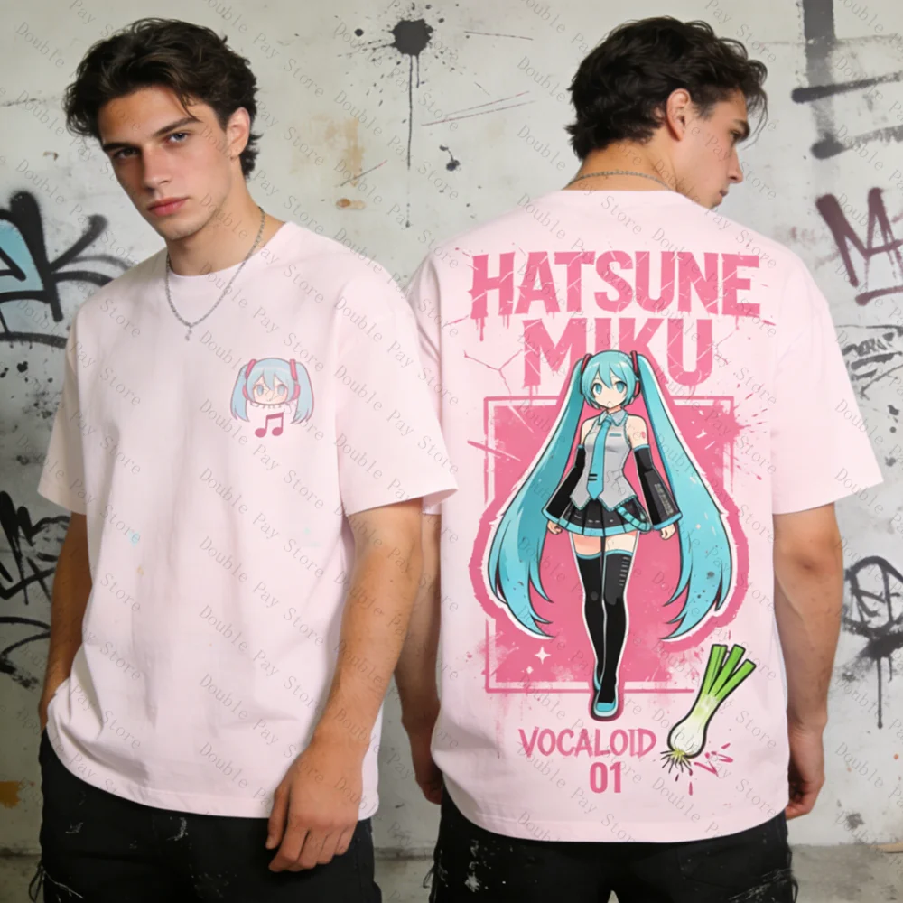 Oversized Anime Vocaloid Harajuku Streetwear T-Shirt Unisex Casual Summer Top
