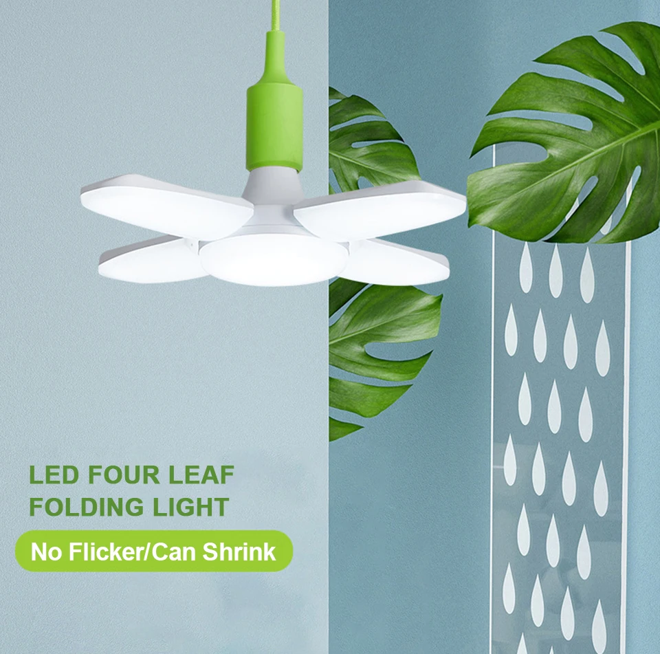Description Picture 2 of item28W E27 LED Bulb Fan Blade Timing Lamp AC85-265V Foldable Led Light Bulb Lampada For Home Ceiling Light With Remote Controller