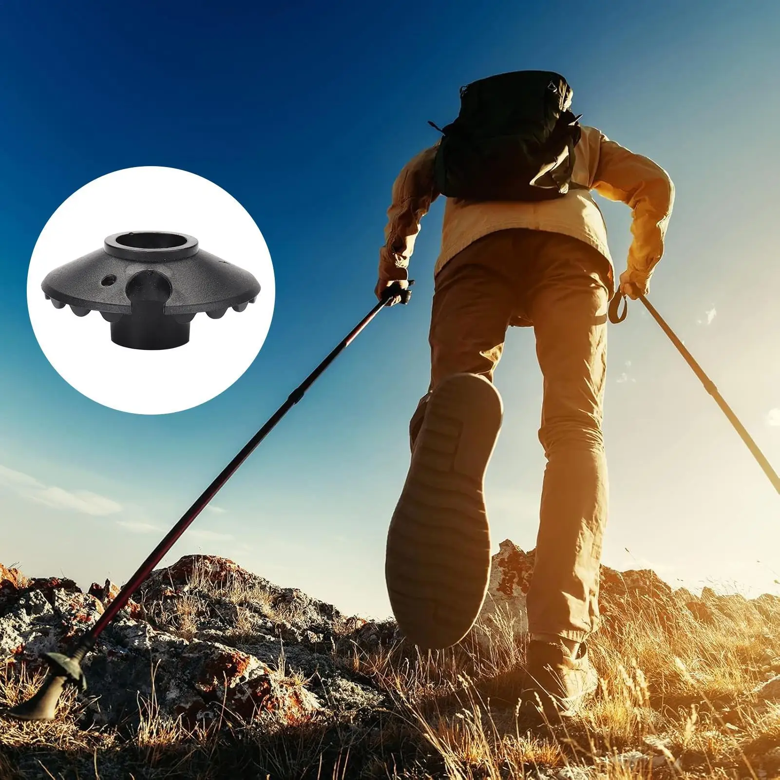 Set of 2 Trekking Pole Baskets Walking Sticks Tip Snow Baskets Replacement Tips Protectors Snow Baskets Mud Baskets for Trekking