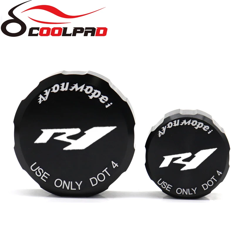

For YAMAHA YZFR1 YZF-R1 2009-2022 Motorcycle CNC Aluminum Rear & Front Brake Fluid Reservoir Cap Cylinder Cover YZF R1 20 21