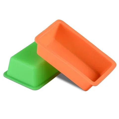 

Rectangular Silicone Baking Mold Soap Mould Shaped Nonstick Toast Mold Rectangular Silicone Toast Box Bread Mould (Random Color)