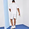 Plus Size 3xl Mens Casual Linen Two Piece Sets 2024 Single Breasted Tops Blouse and White Shorts Suit Male Beach Tracksuits Set 4