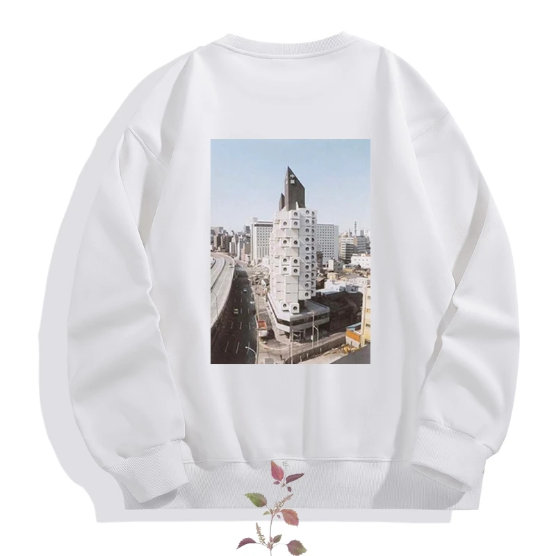 

High Building Picture Printed Beams Sweatshirts Vintage Streetwear Unisex All Matching Fleece Beams Japan Pullovers