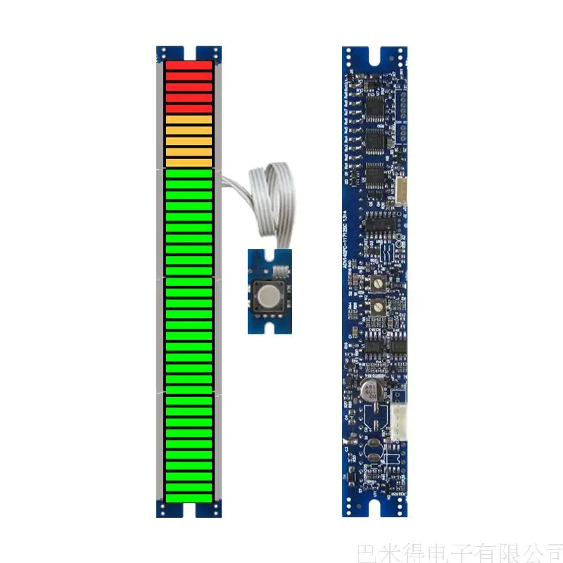 40seg 117mm LED Bargraph Module Audio Meter with Peak-hold function,Bar display or dot display mode can be set,30G+5Y+5R