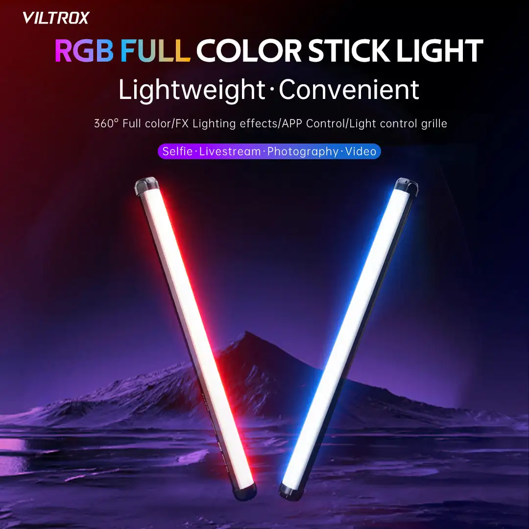 K60 RGB LED Stick Light 20W Handheld Tube Wand Stick 2500K-8500K Photography Lig