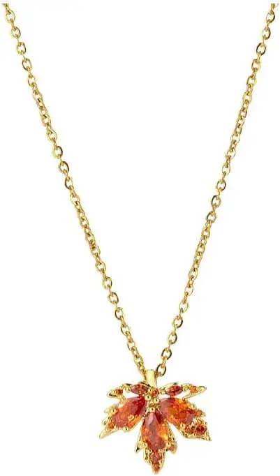 Gold zierliche Ahornblatt Halskette Herbst Ahornblatt Anhänger Halskette Halloween Weihnachten Thanksgiving Geschenk Schmuck