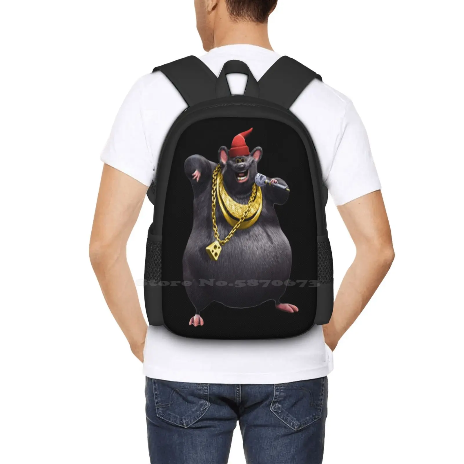 Biggie Cheese Teen College Student Backpack Pattern Design Bags Biggie  Cheese Transparent Biggie Cheese Meme - AliExpress